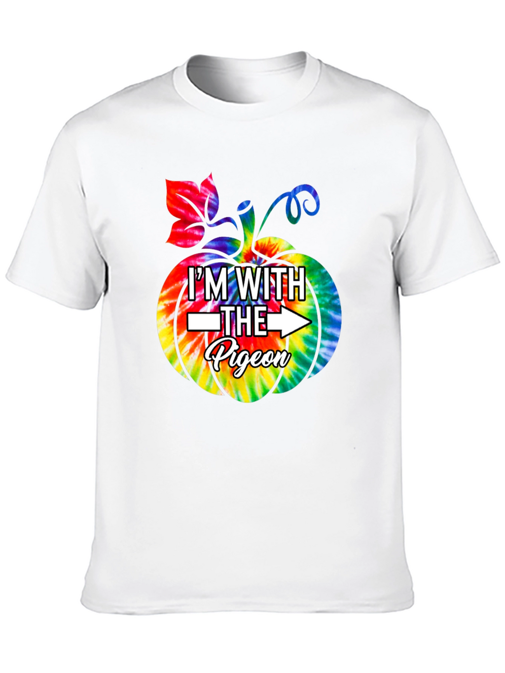 Im With The Pigeon Tie Dye Pumpkin T-Shirt
