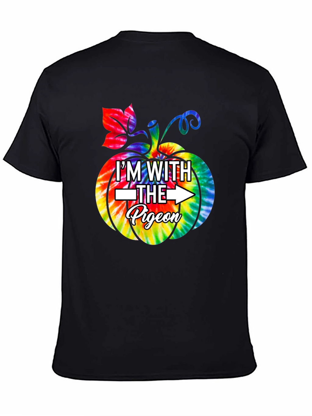 Im With The Pigeon Tie Dye Pumpkin T-Shirt