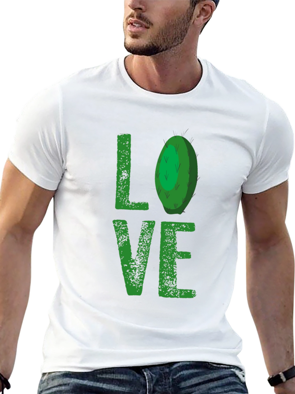 Cactus Love T-Shirt - Green Print