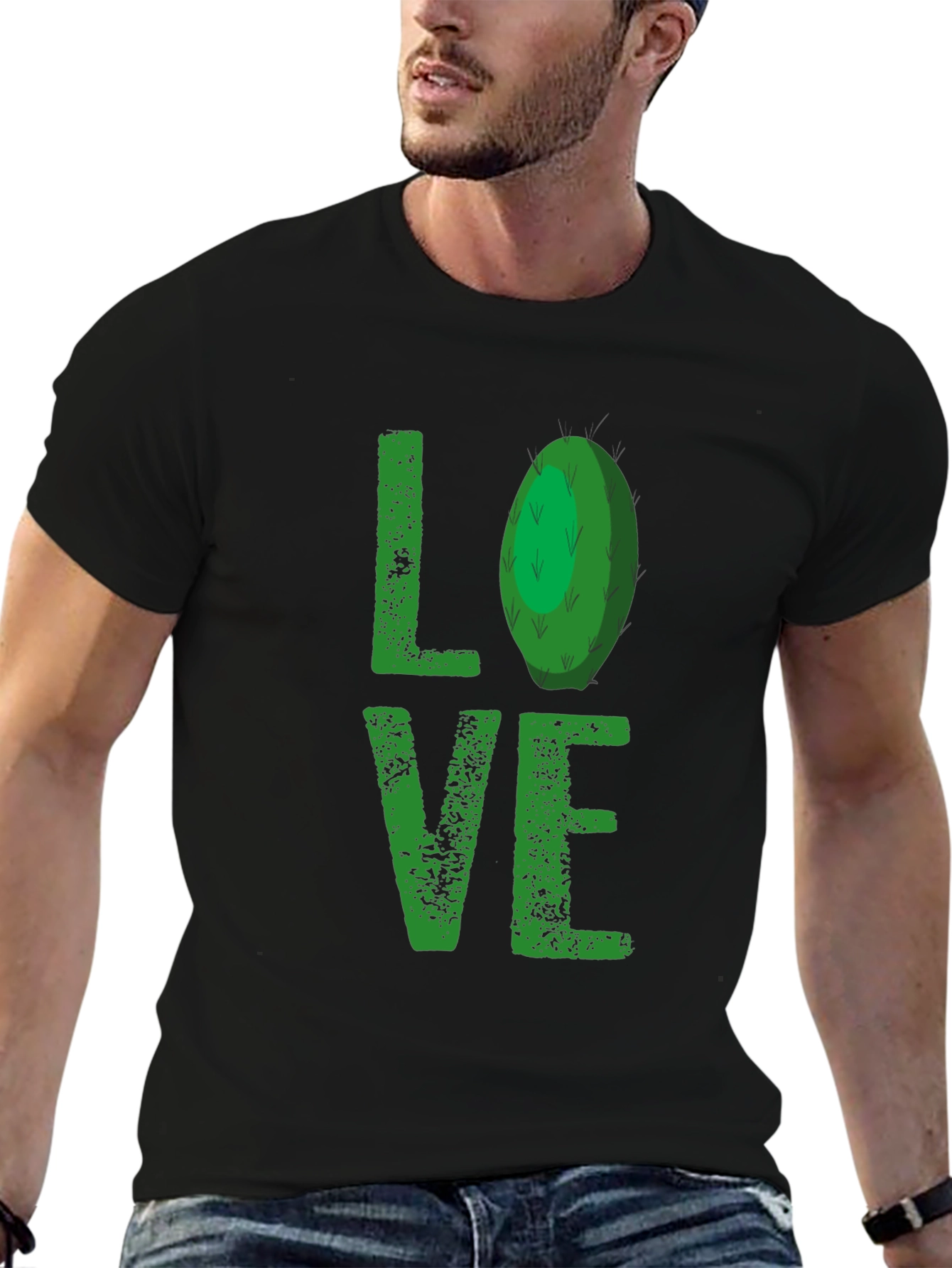 Cactus Love T-Shirt - Green Print