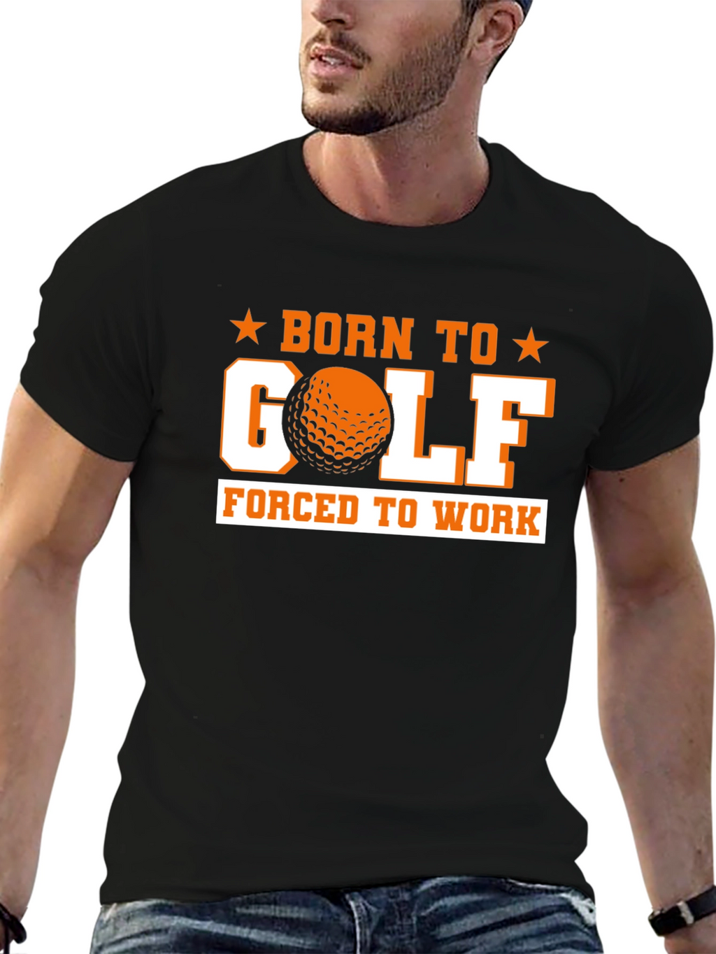 Born to Golf Black Graphic Tee