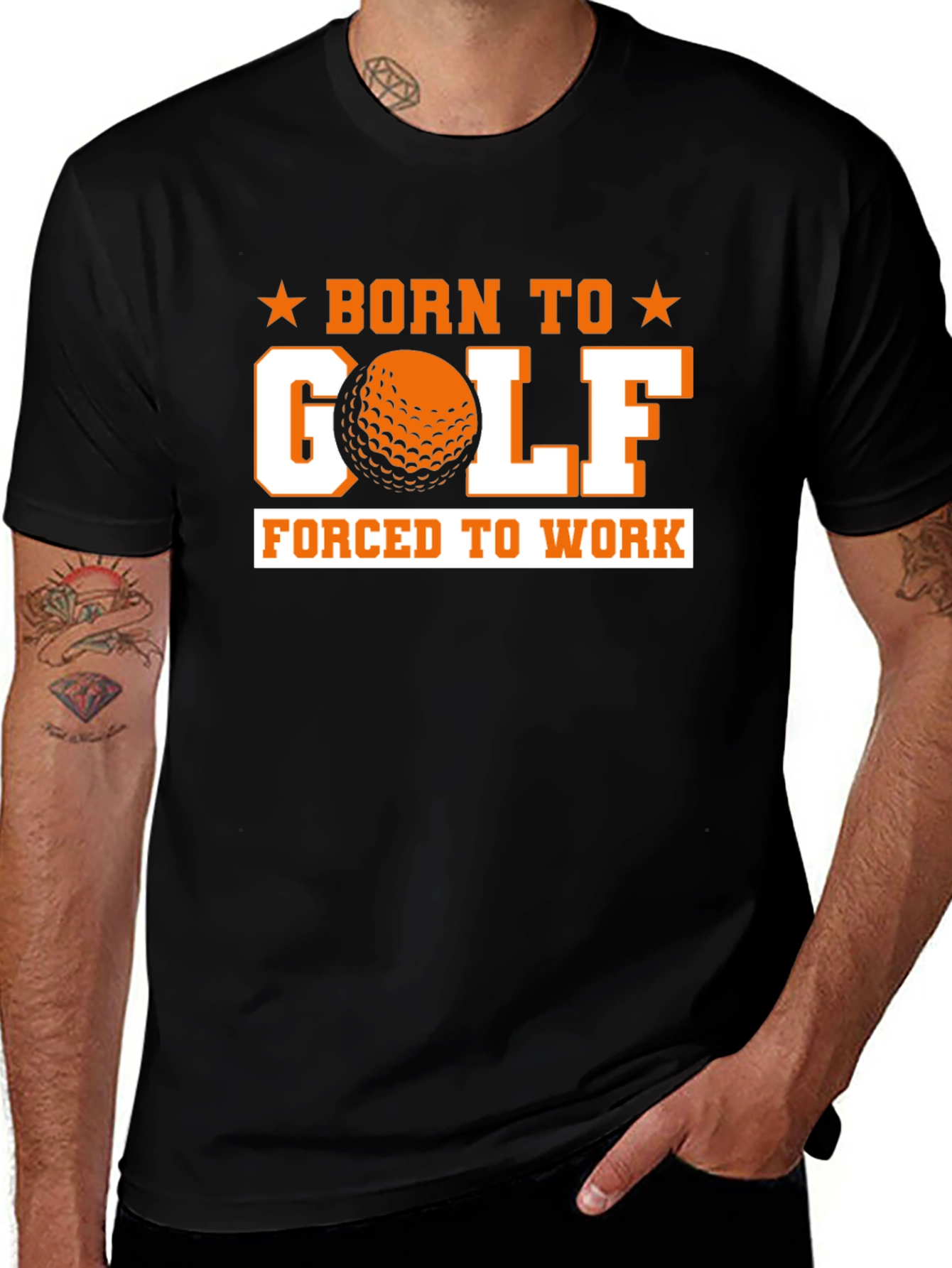 Born to Golf Black Graphic Tee