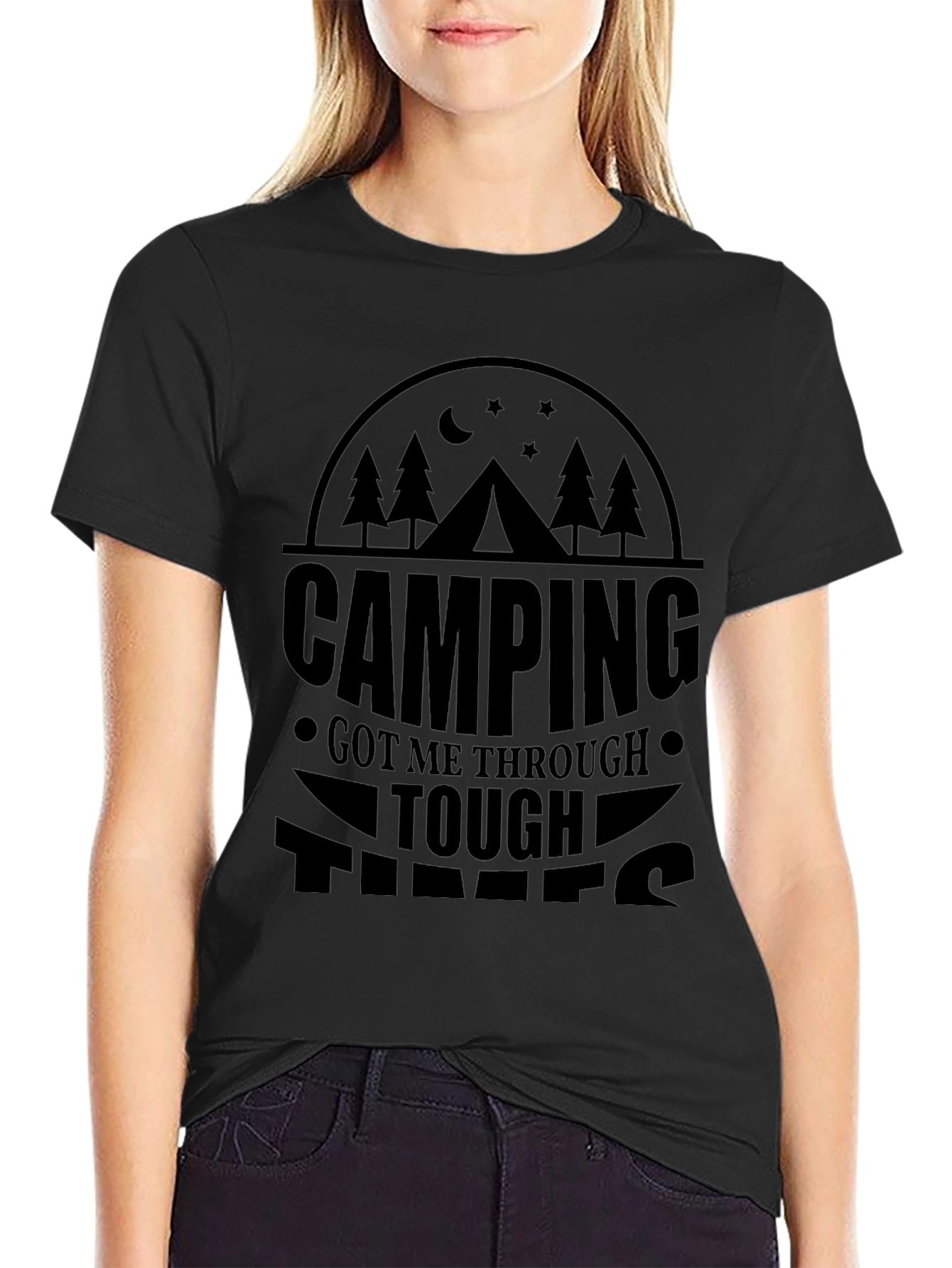 Camping Got Me Through Tough Times Graphic Tee