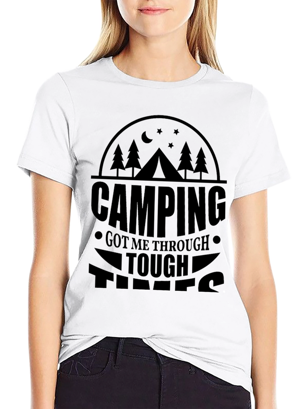 Camping Got Me Through Tough Times Graphic Tee