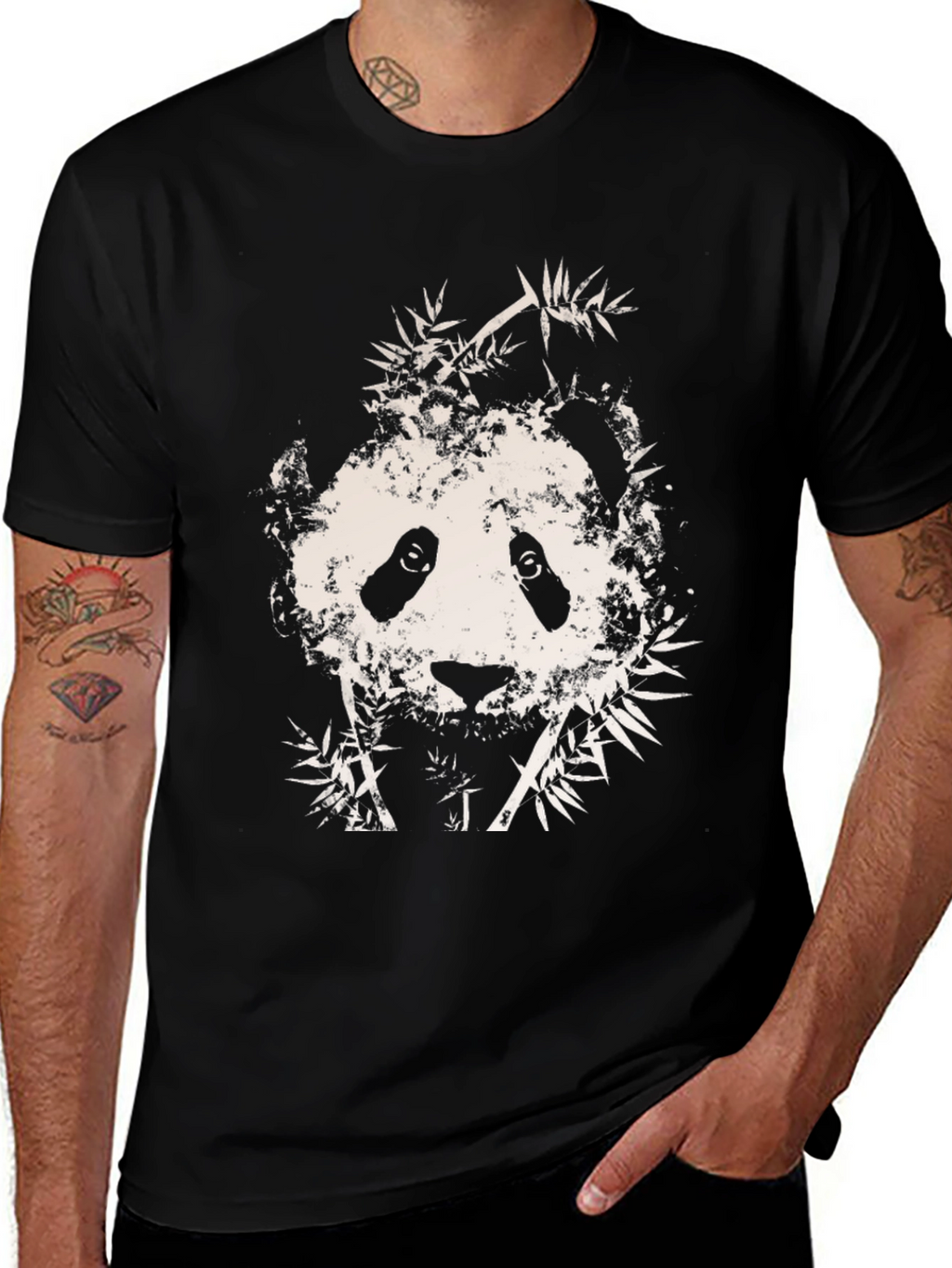 Panda Graphic Black T-Shirt