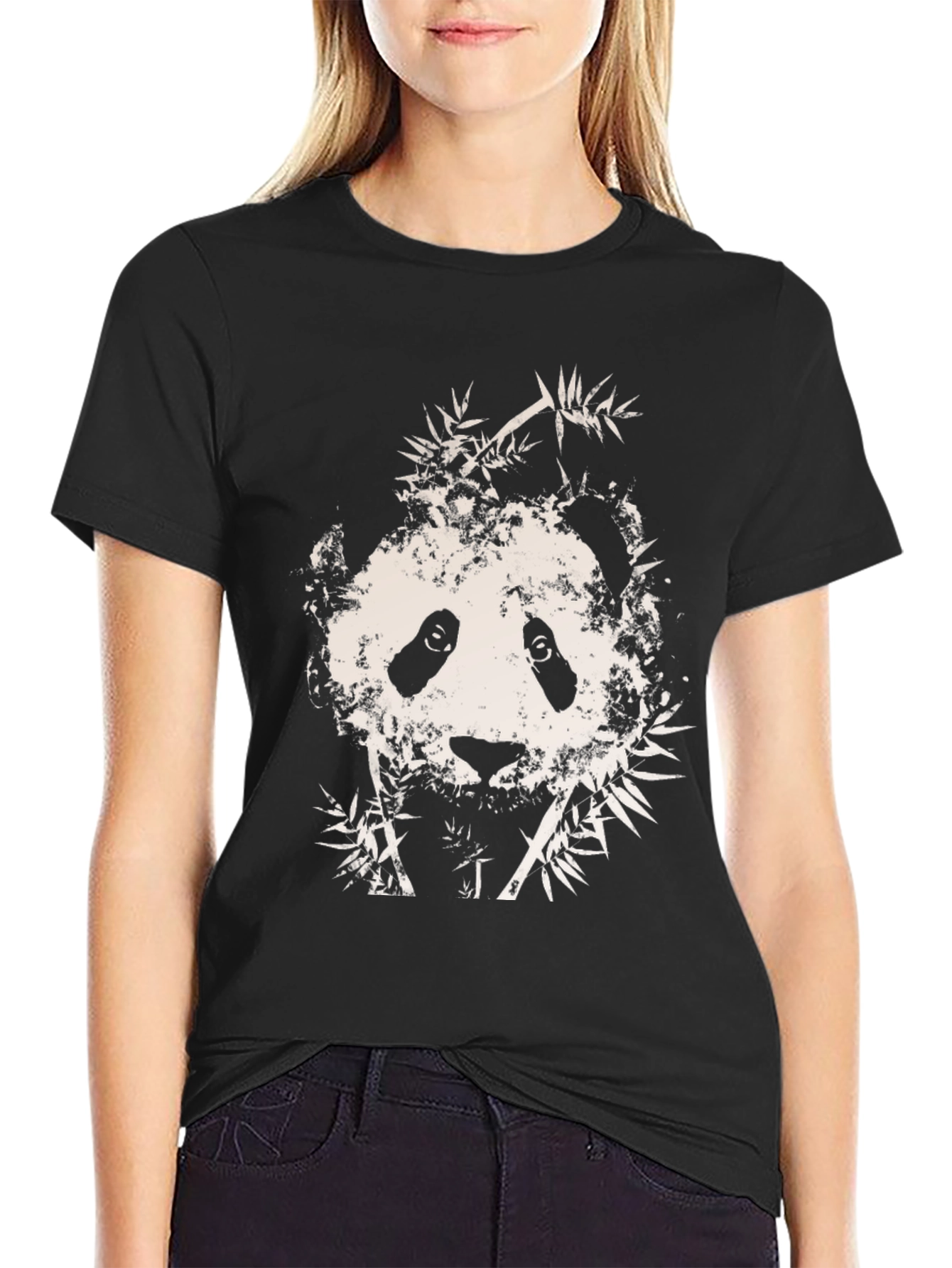 Panda Graphic Black T-Shirt