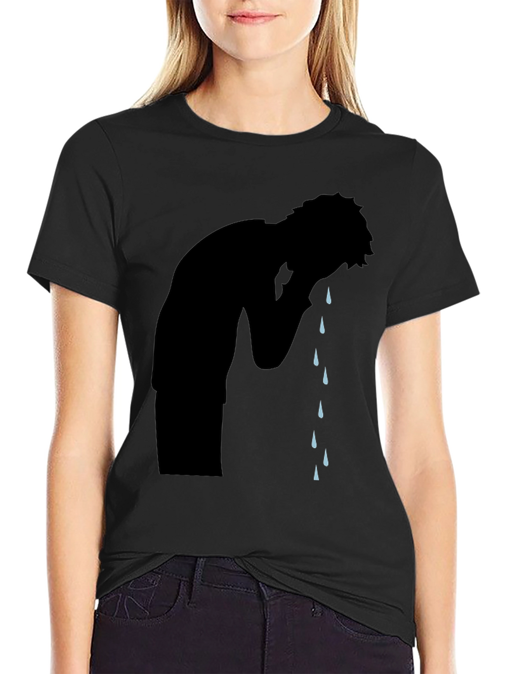 Emotional Silhouette Graphic T-Shirt