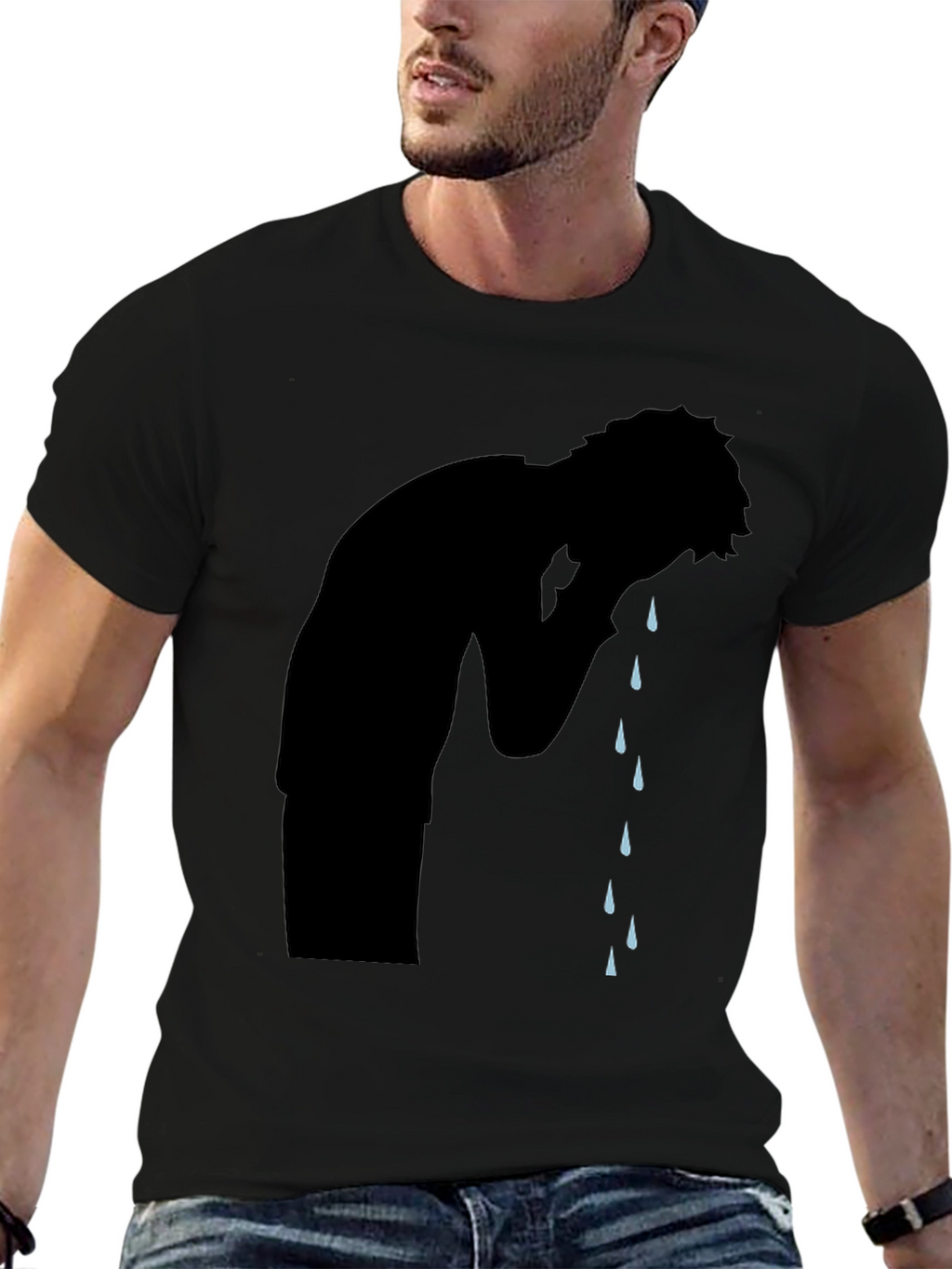 Emotional Silhouette Graphic T-Shirt