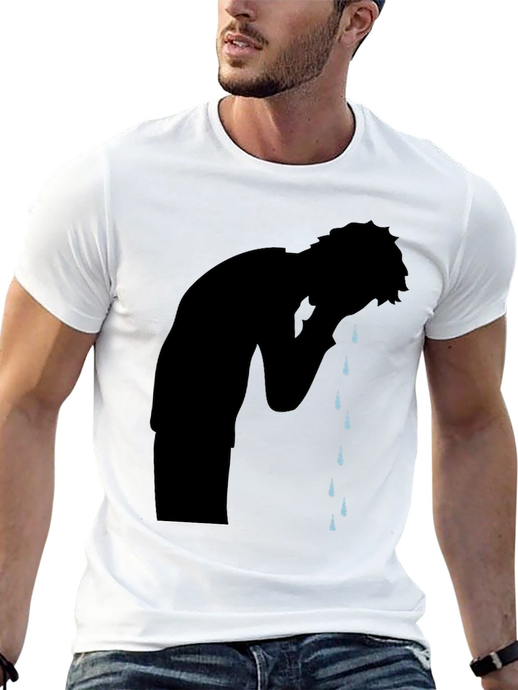 Emotional Silhouette Graphic T-Shirt