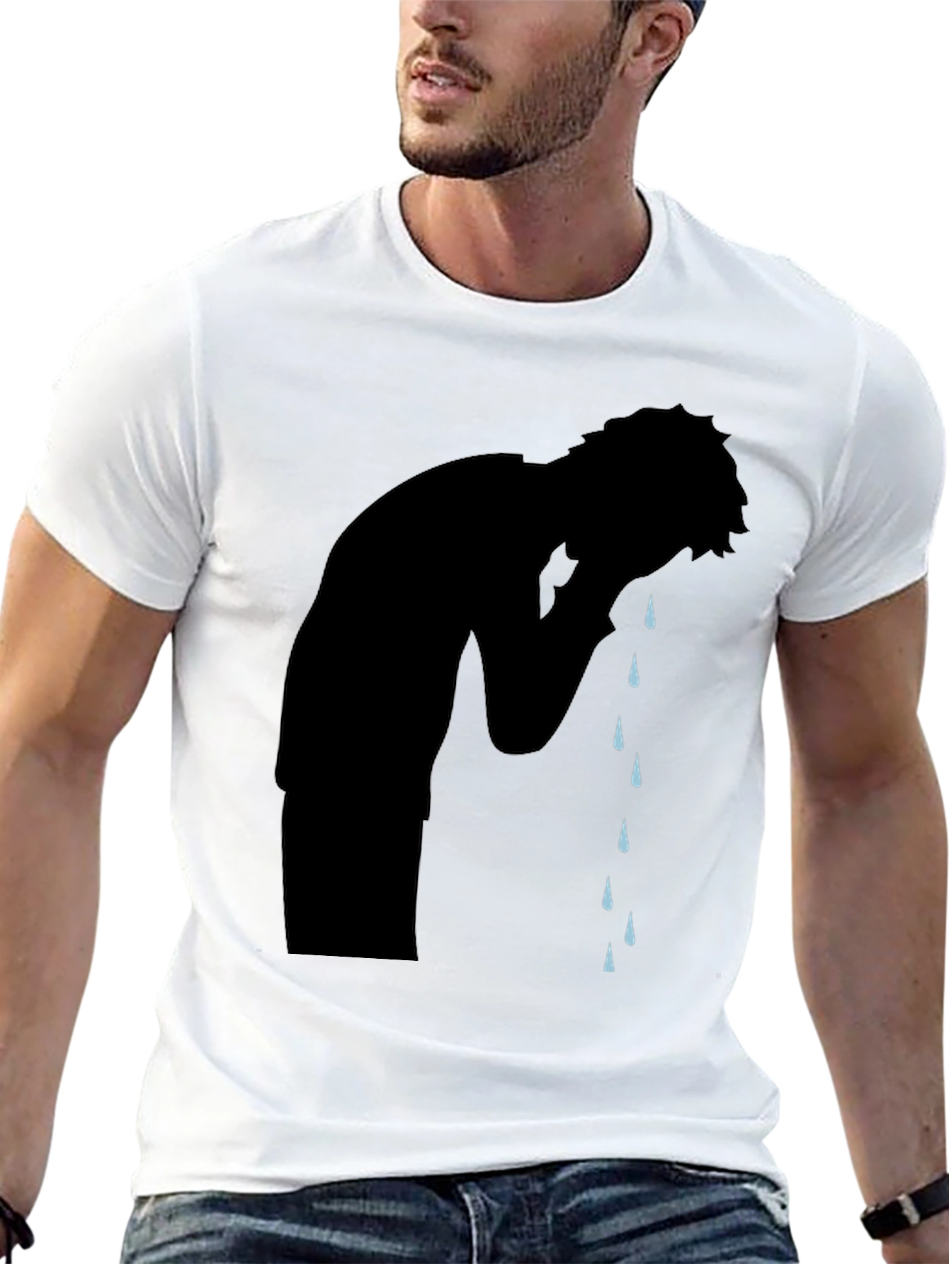 Emotional Silhouette Graphic T-Shirt