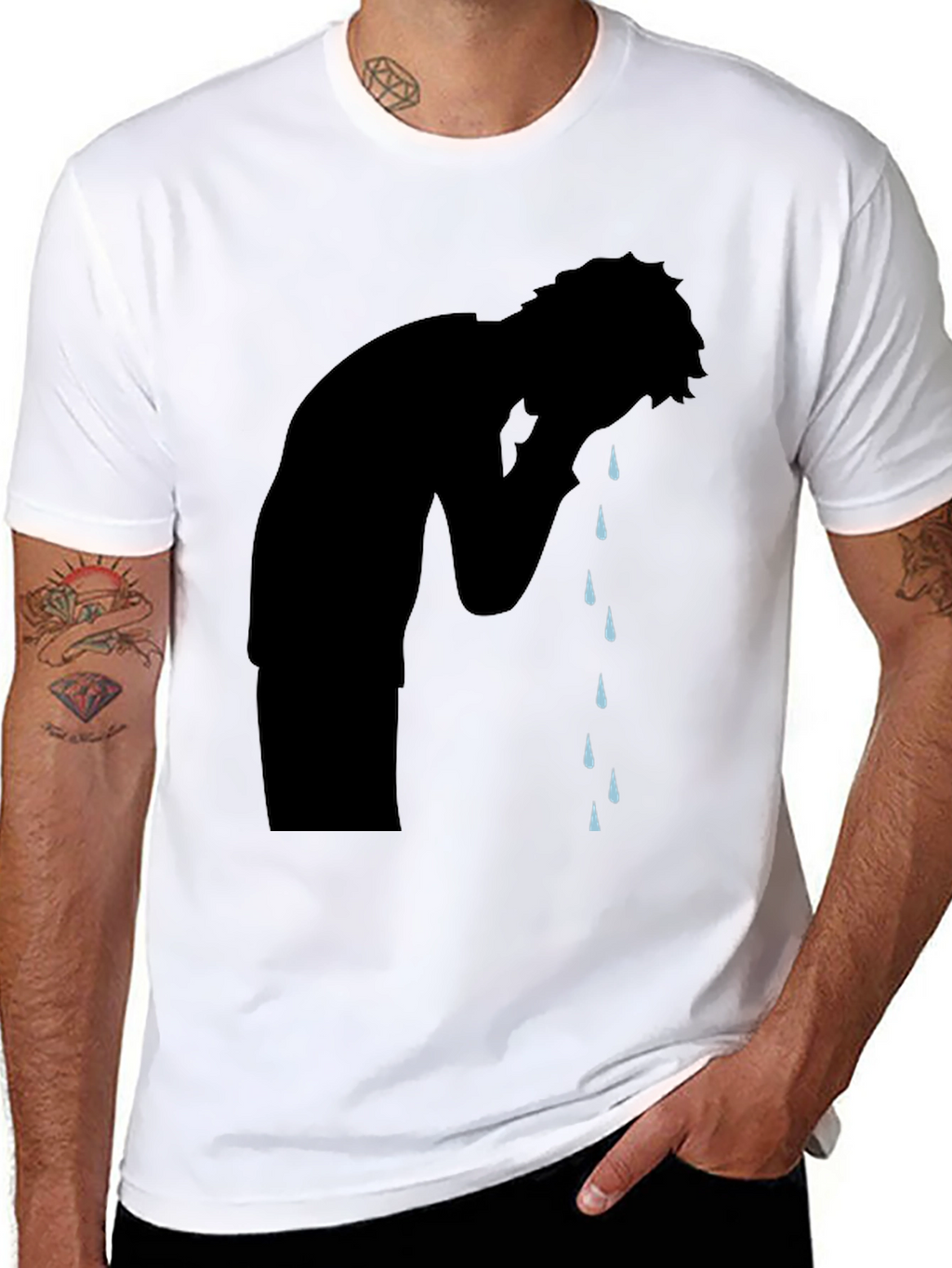 Emotional Silhouette Graphic T-Shirt