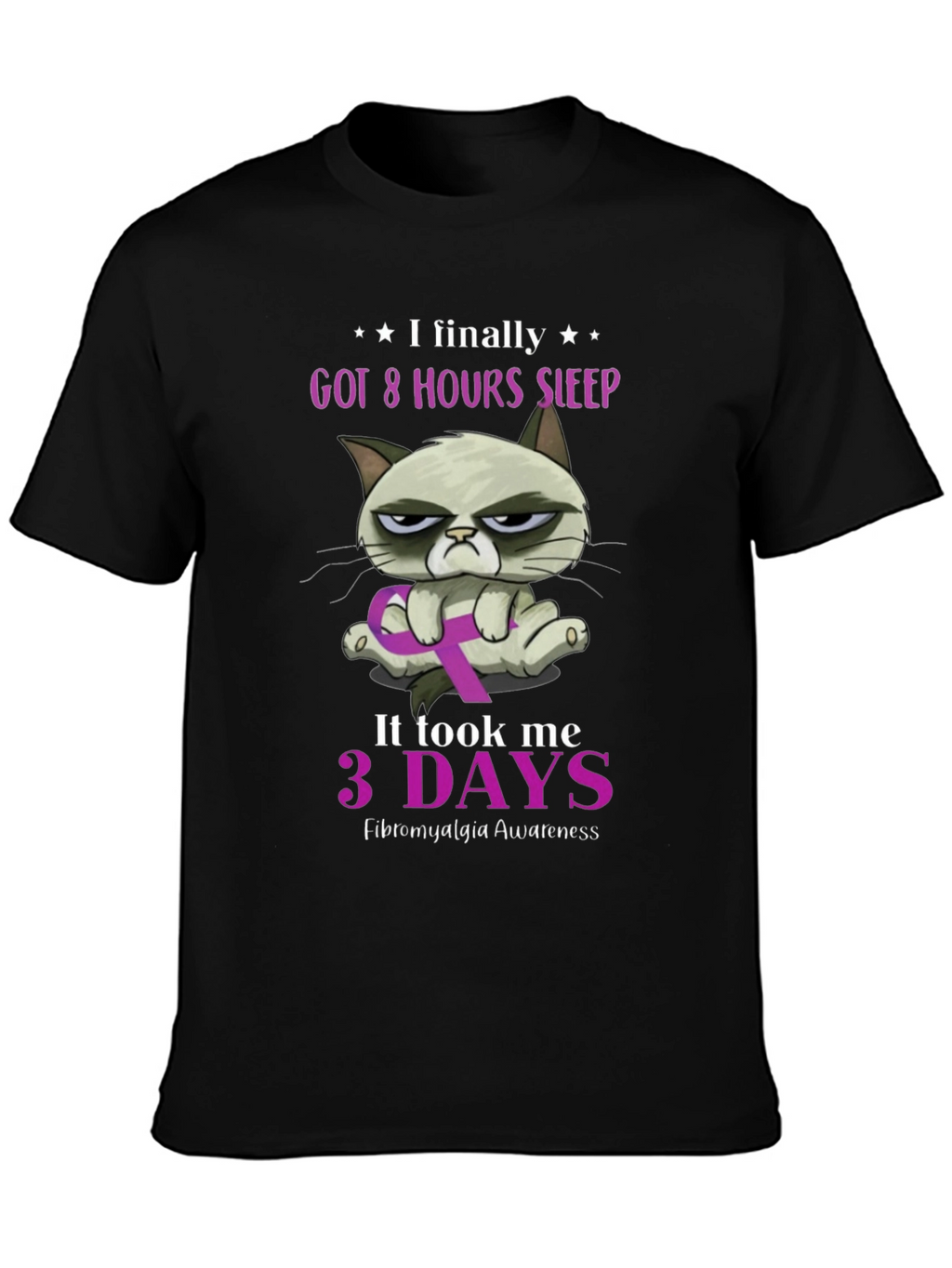 Fibromyalgia Awareness Grumpy Cat T-Shirt