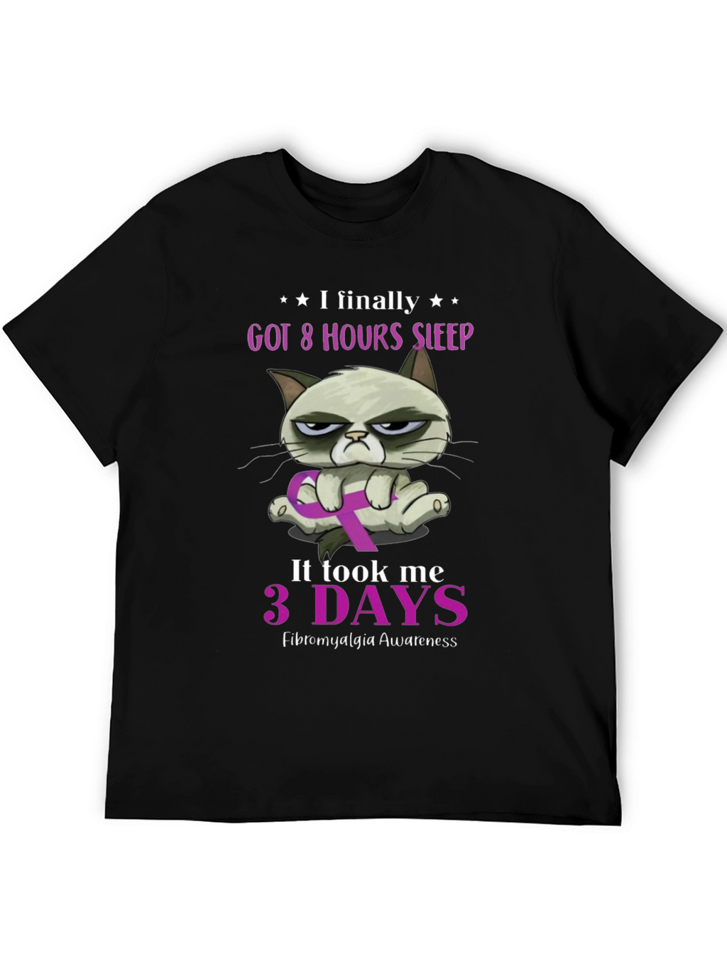 Fibromyalgia Awareness Grumpy Cat T-Shirt
