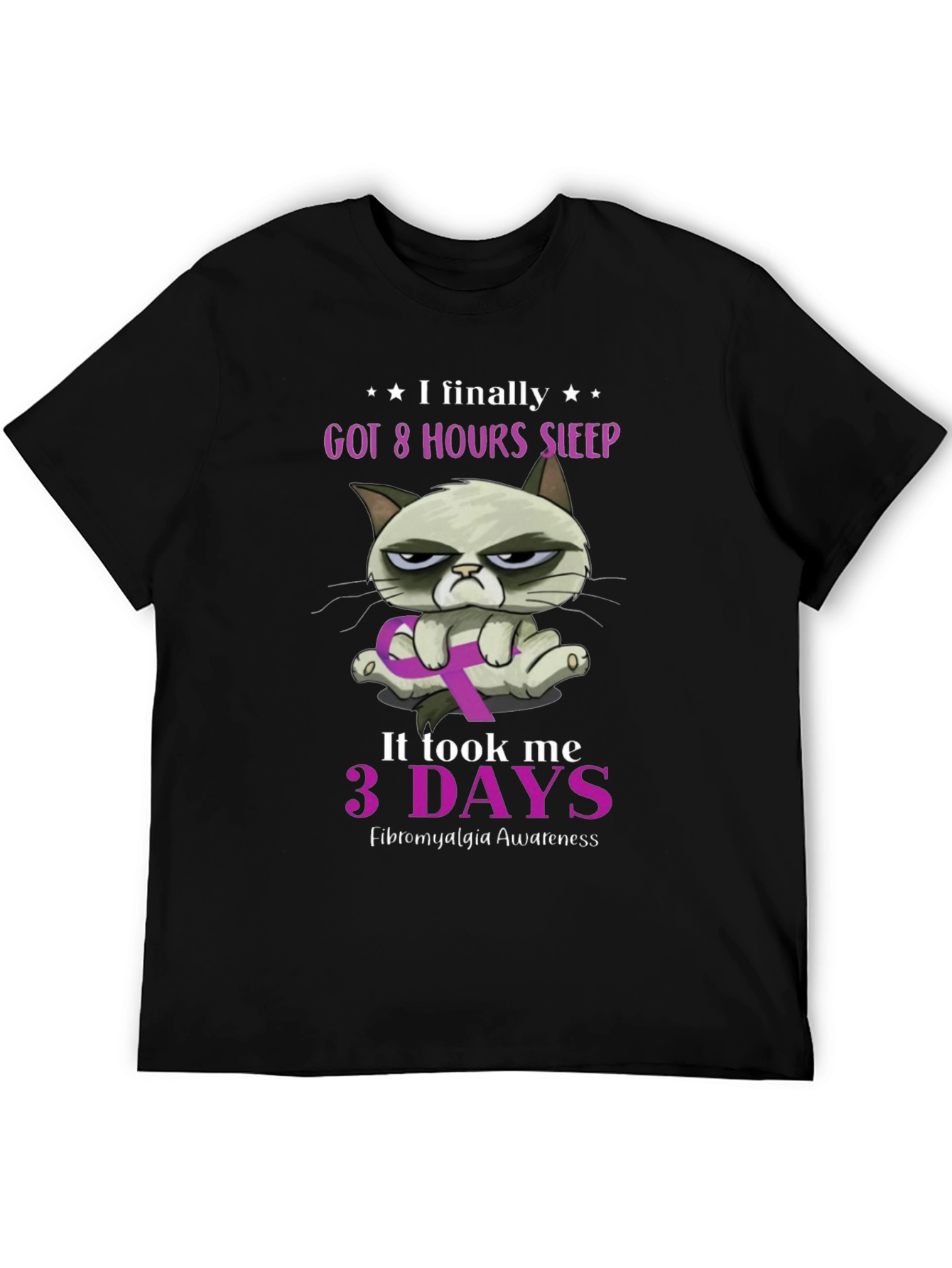 Fibromyalgia Awareness Grumpy Cat T-Shirt