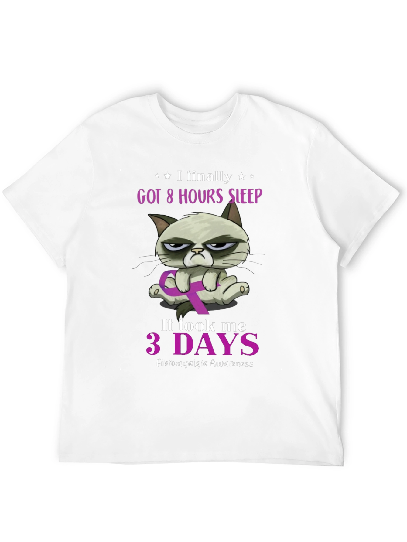 Fibromyalgia Awareness Grumpy Cat T-Shirt