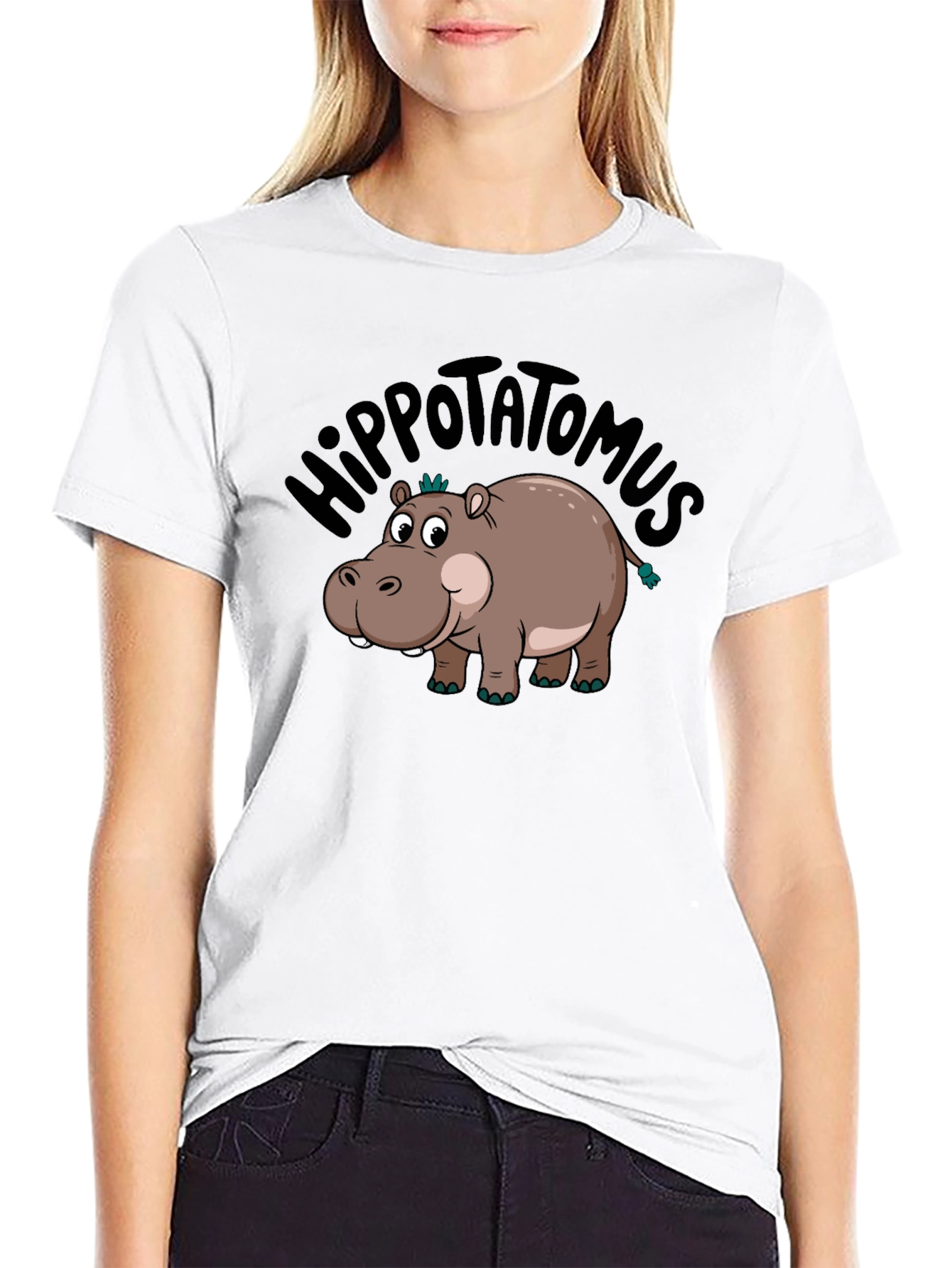 Hippo-tatomus T-Shirt: Funny Cartoon Graphic Tee