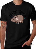 Hippo-tatomus T-Shirt: Funny Cartoon Graphic Tee