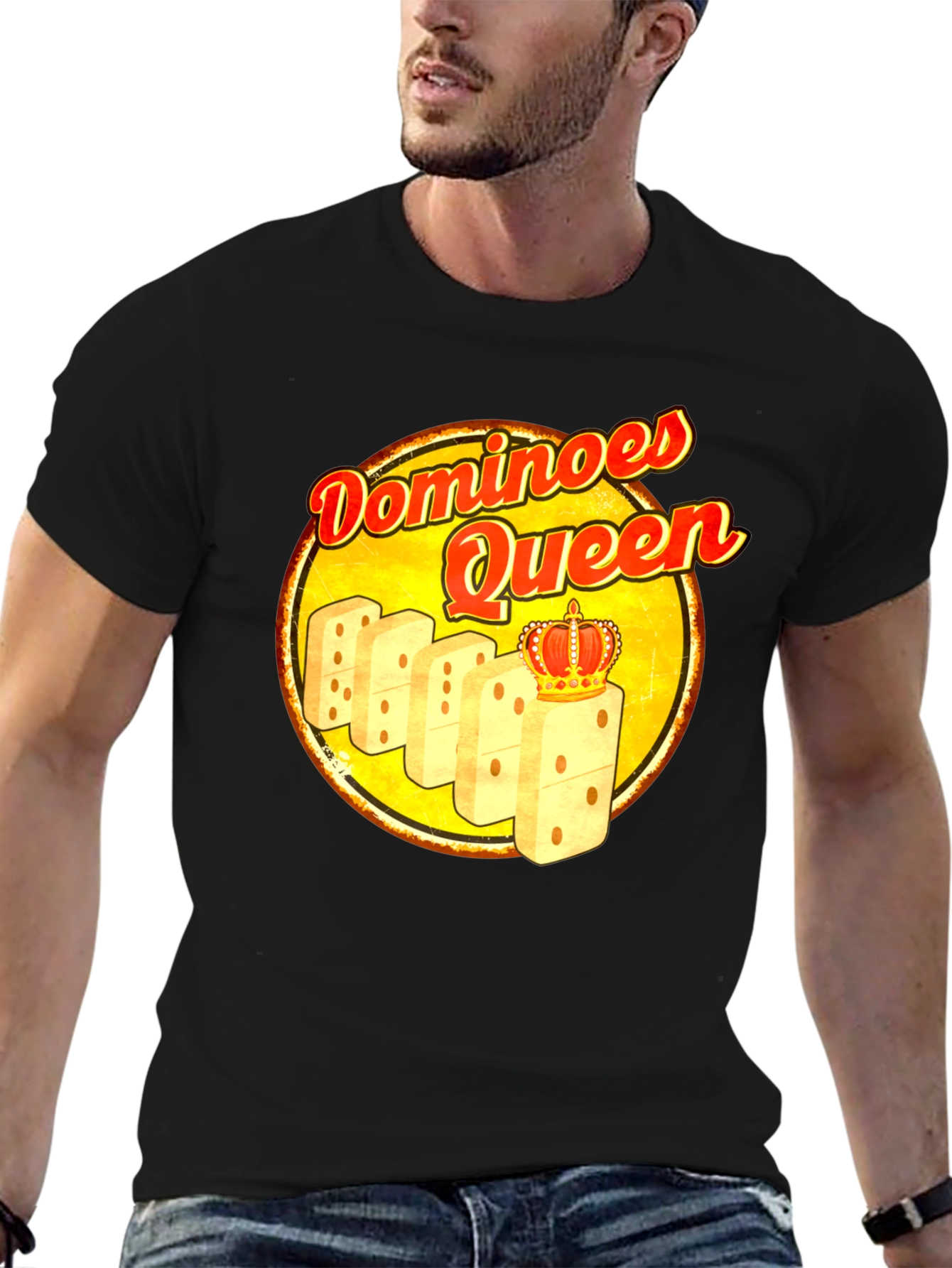 Dominoes Queen T-Shirt - Novelty Graphic Tee