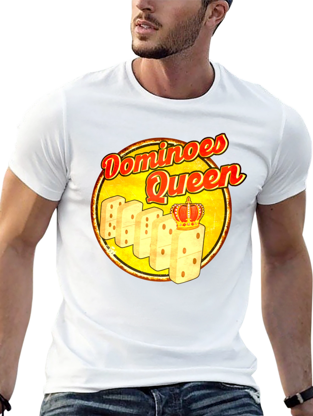 Dominoes Queen T-Shirt - Novelty Graphic Tee