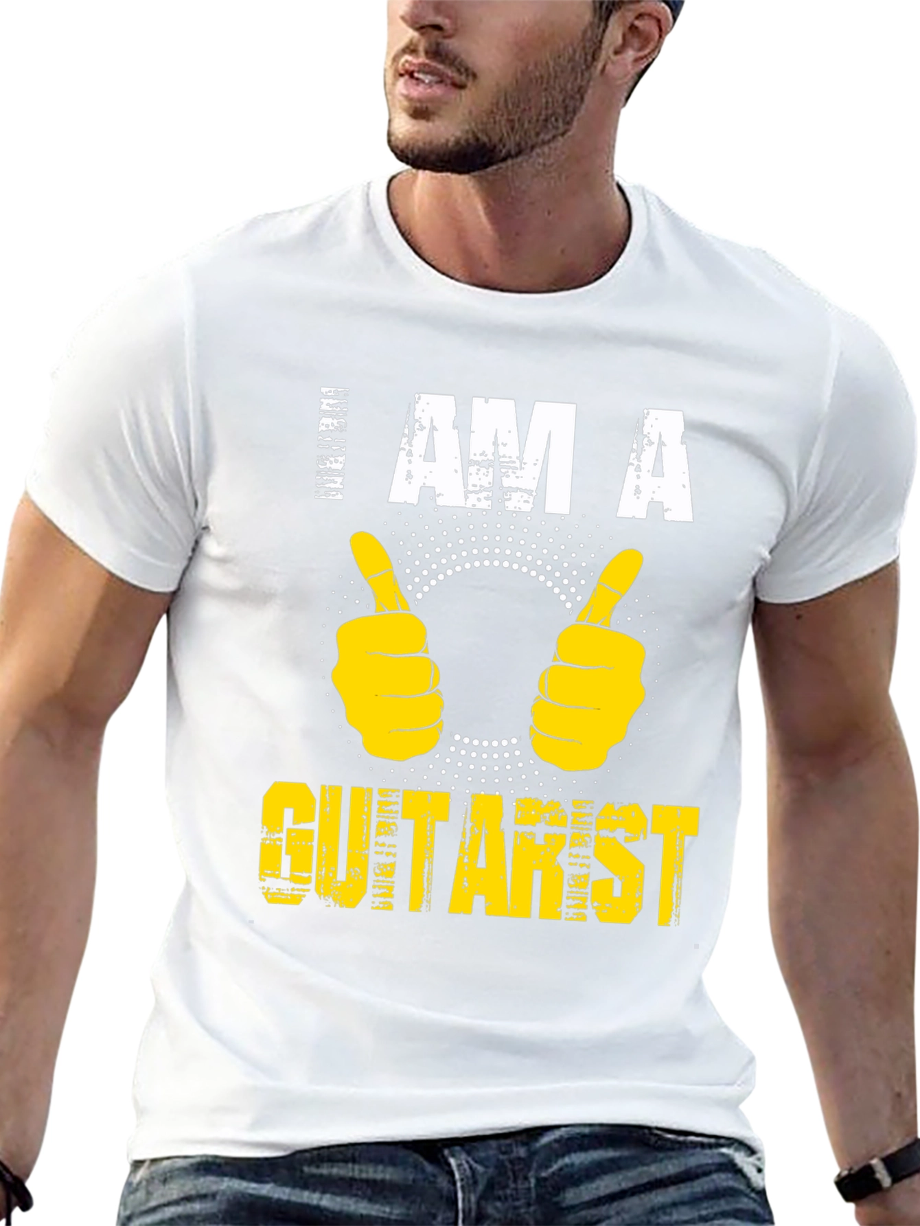 I Am A Guitarist Graphic T-Shirt - Black