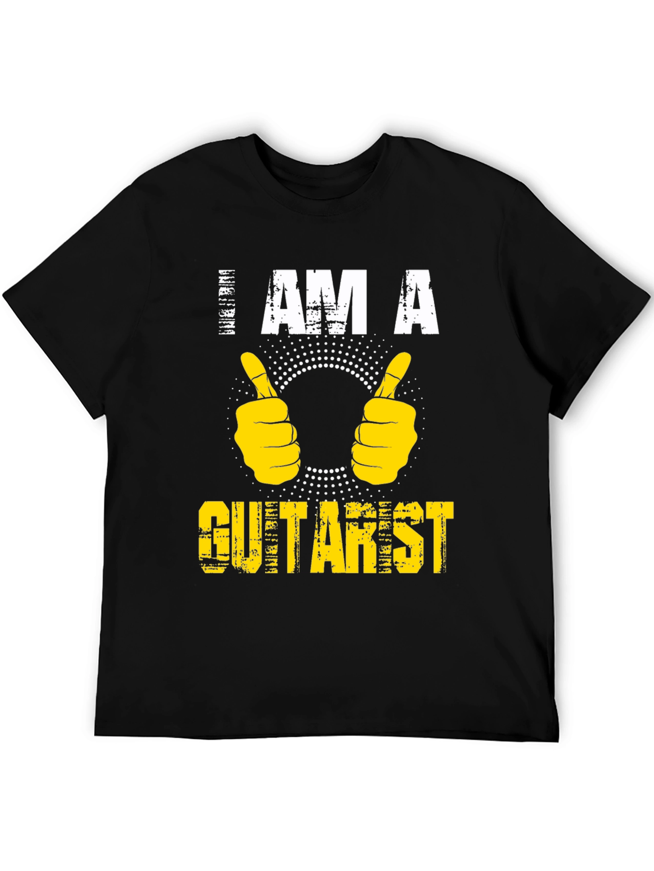 I Am A Guitarist Graphic T-Shirt - Black