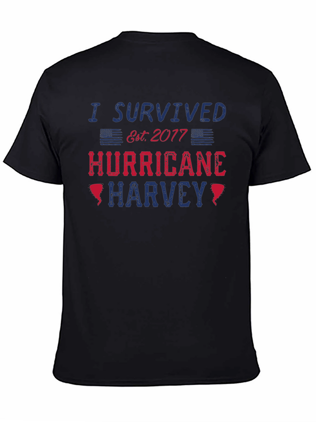 I Survived Hurricane Harvey Black T-Shirt