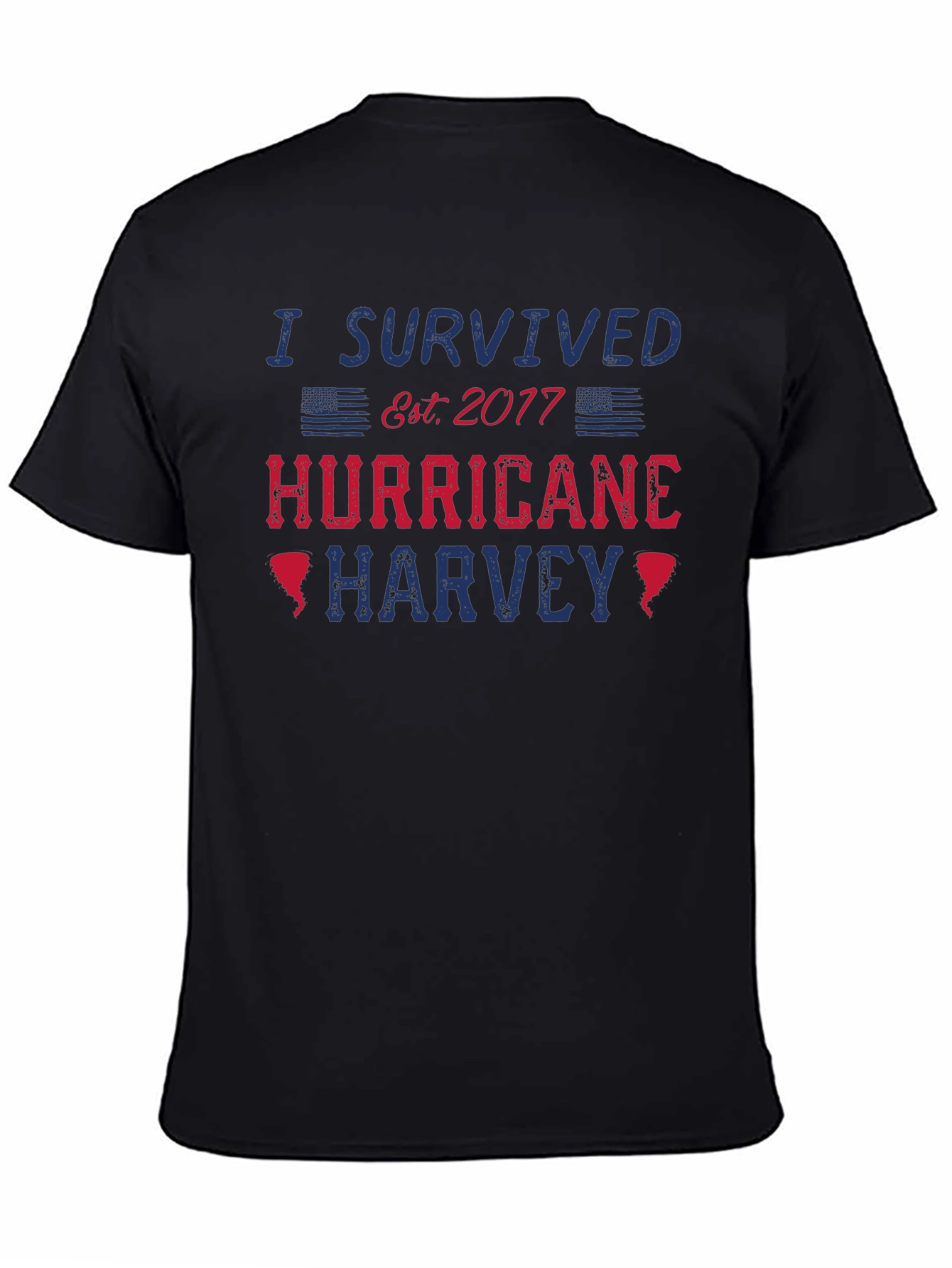 I Survived Hurricane Harvey Black T-Shirt