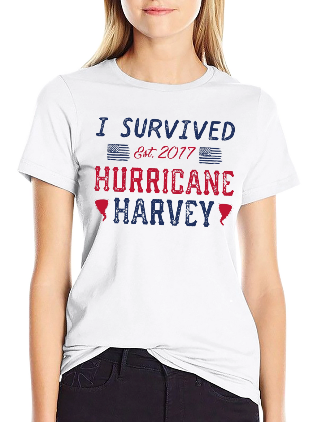 I Survived Hurricane Harvey Black T-Shirt