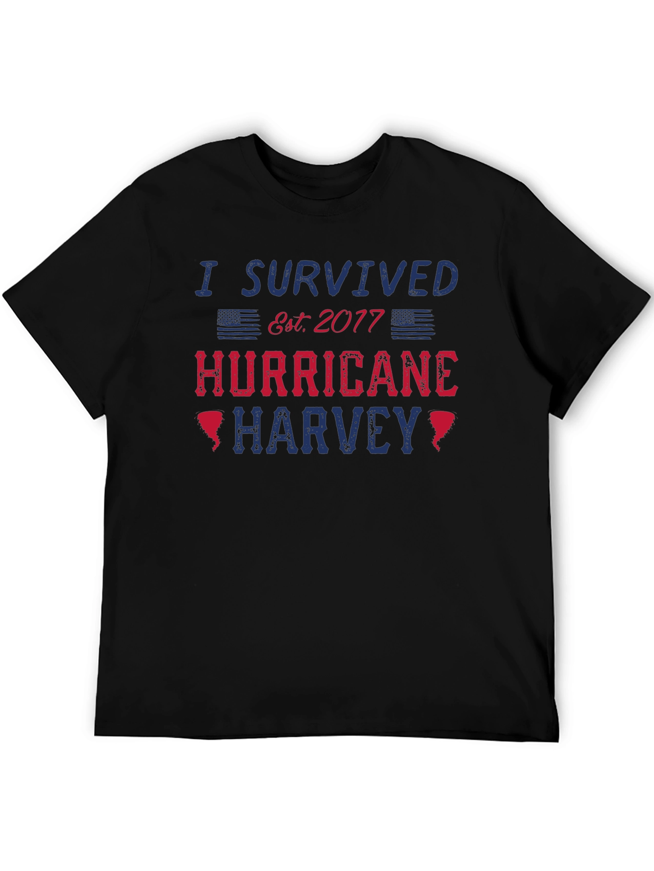 I Survived Hurricane Harvey Black T-Shirt