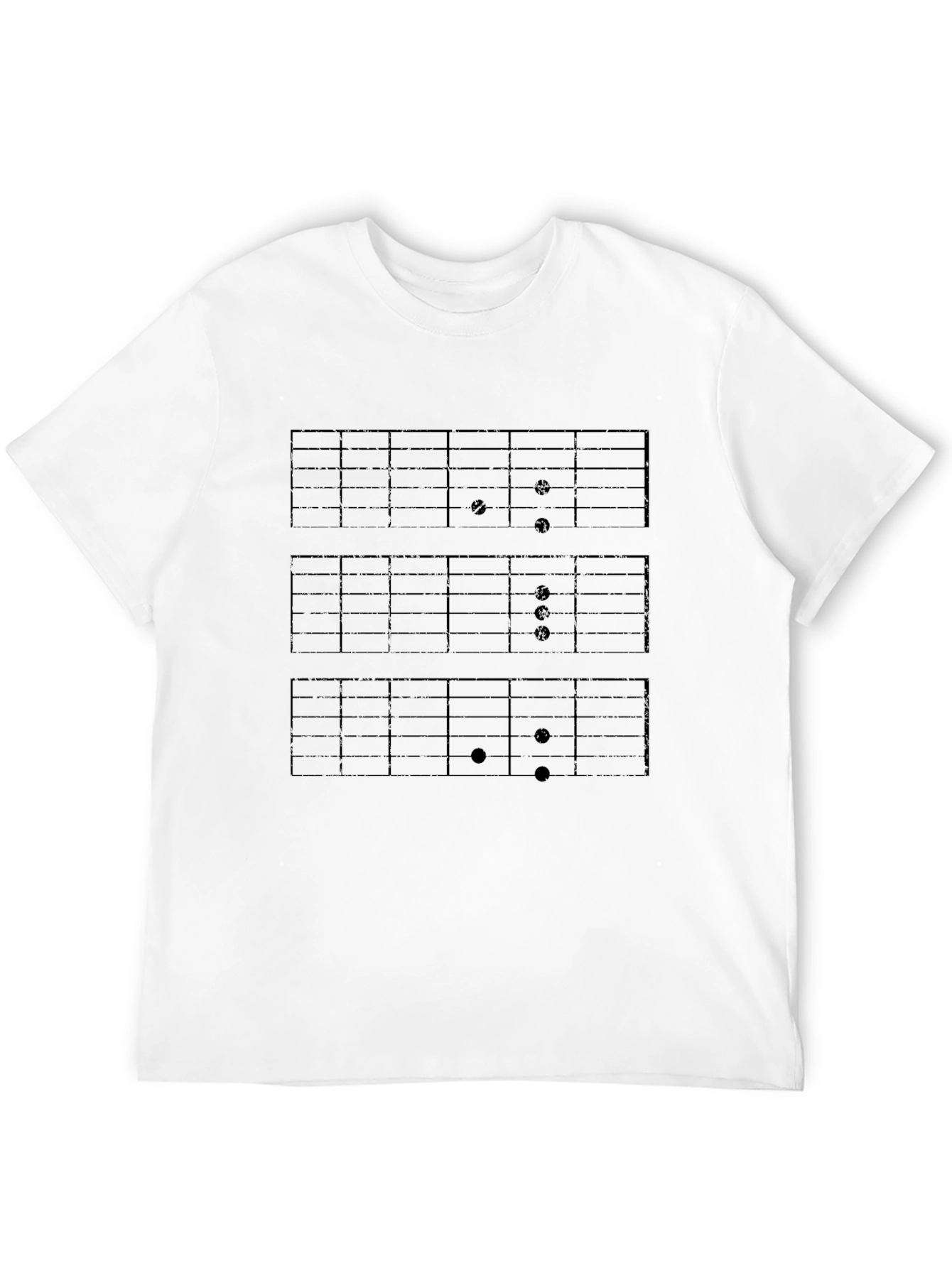 Guitar Chord Chart Black T-Shirt