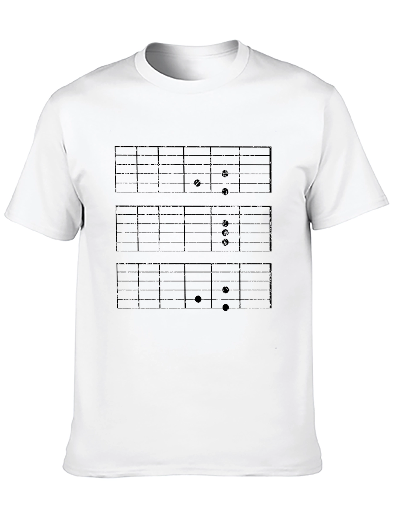 Guitar Chord Chart Black T-Shirt