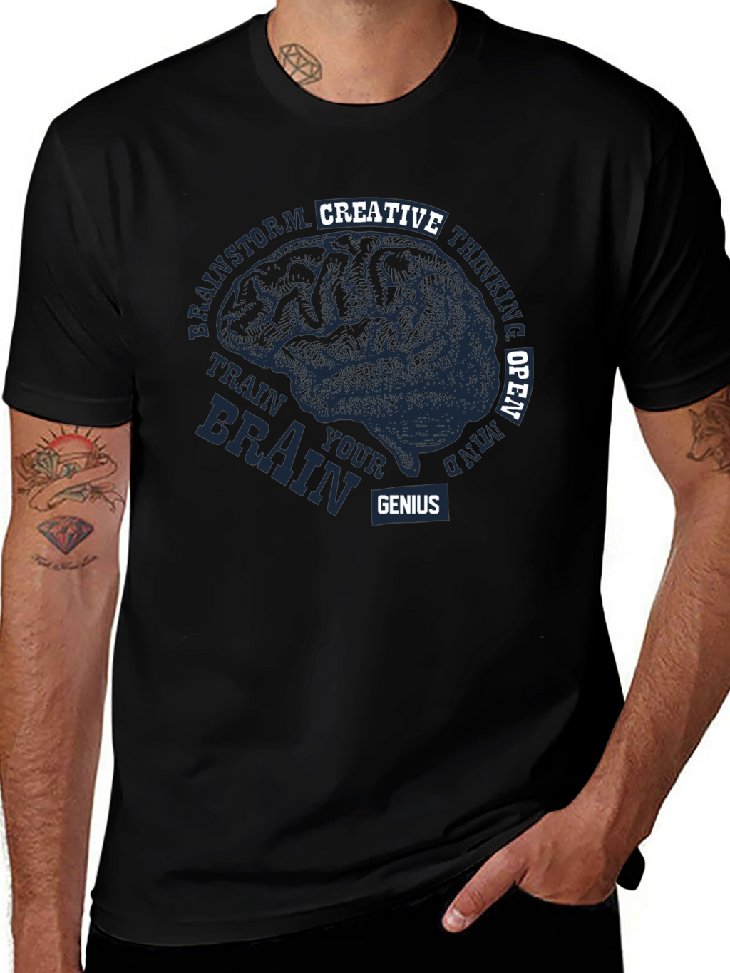 Creative Brain Graphic T-Shirt - Genius Edition