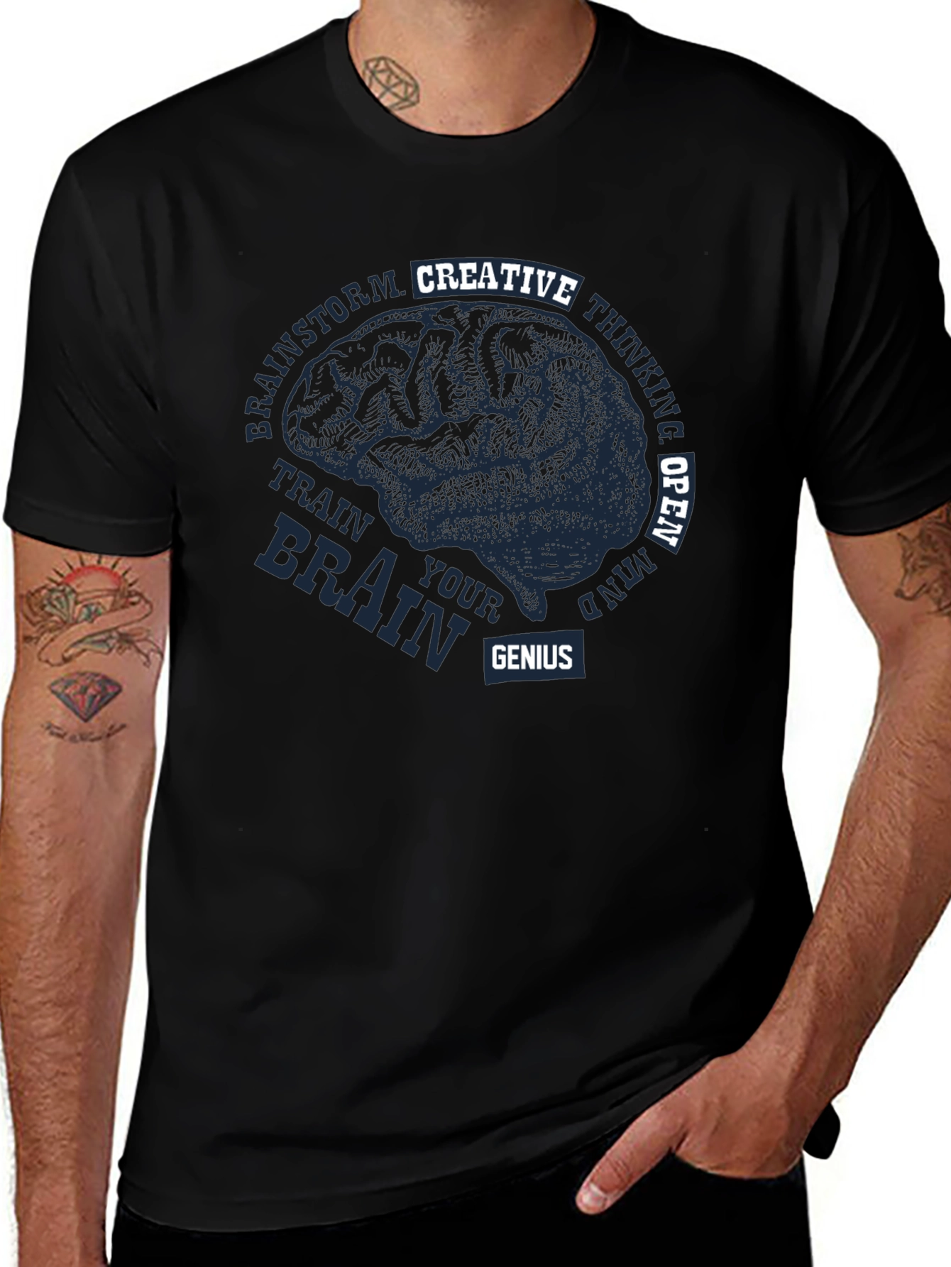 Creative Brain Graphic T-Shirt - Genius Edition