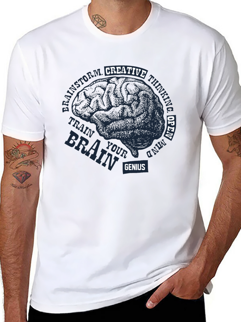 Creative Brain Graphic T-Shirt - Genius Edition