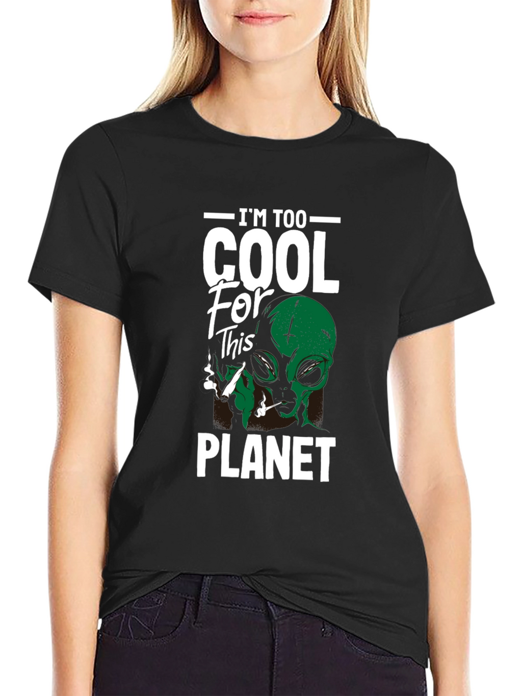 Im Too Cool Alien Graphic T-Shirt