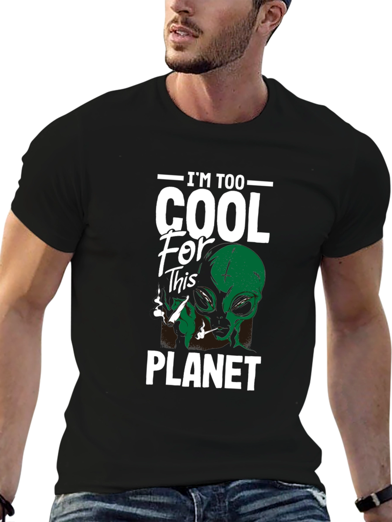 Im Too Cool Alien Graphic T-Shirt