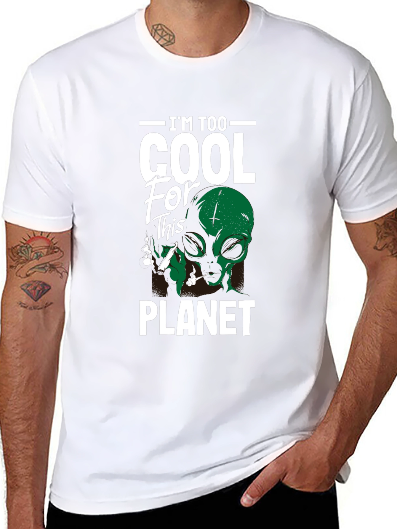 Im Too Cool Alien Graphic T-Shirt