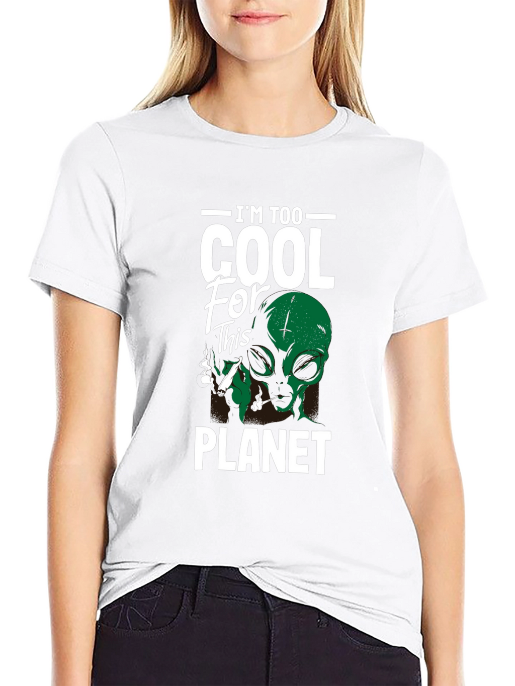 Im Too Cool Alien Graphic T-Shirt