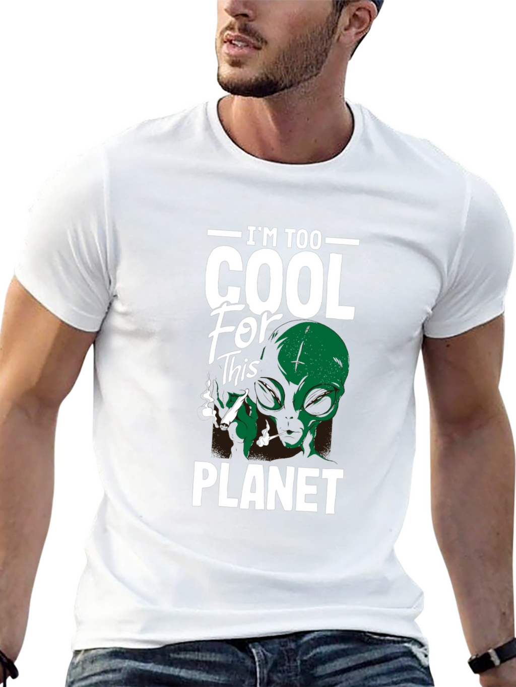 Im Too Cool Alien Graphic T-Shirt