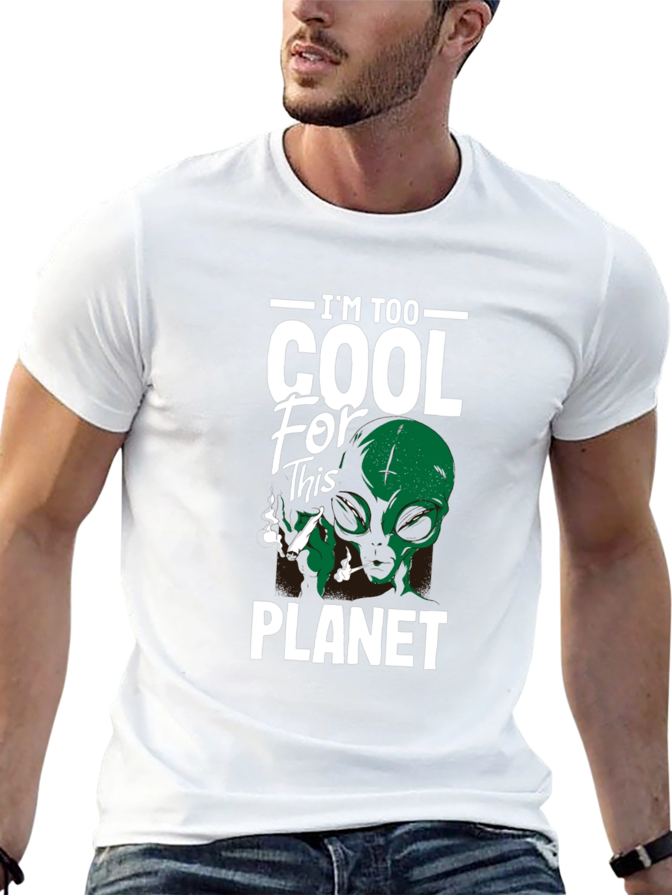 Im Too Cool Alien Graphic T-Shirt