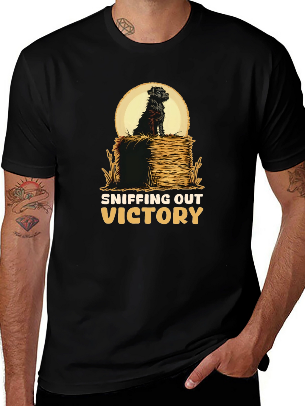 Sniffing Out Victory Dog Graphic T-Shirt