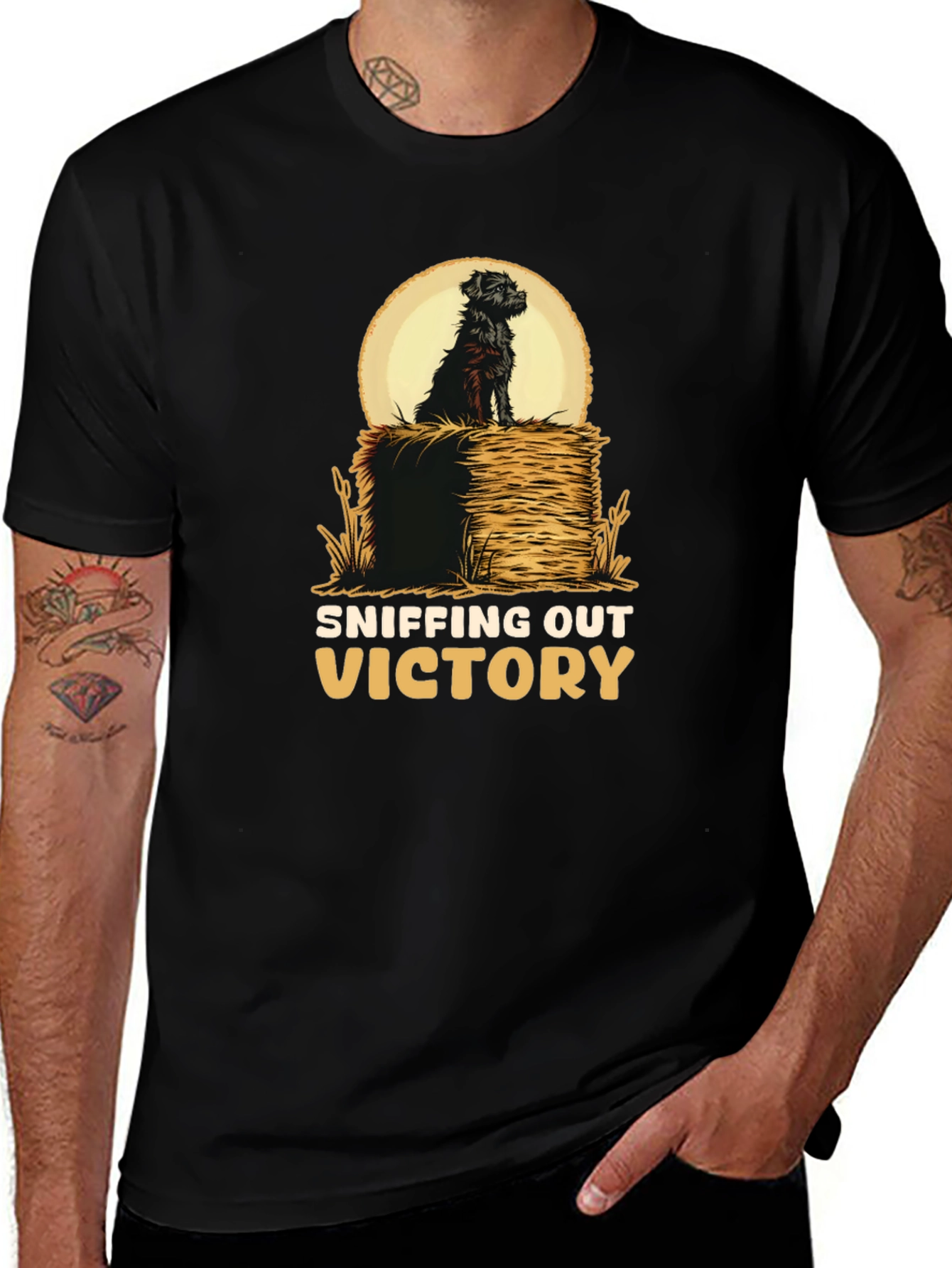 Sniffing Out Victory Dog Graphic T-Shirt