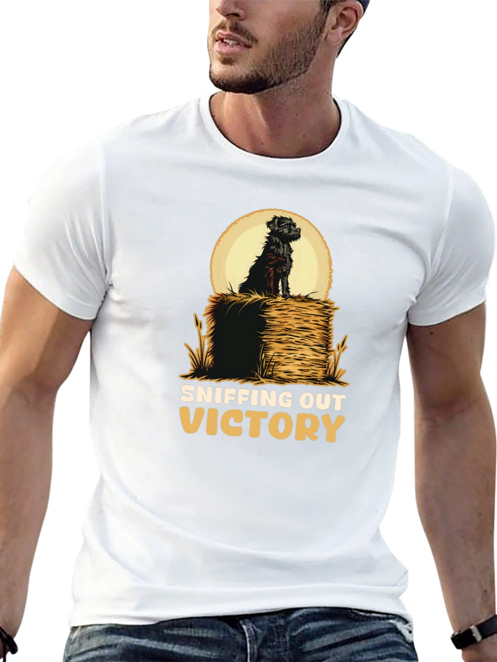 Sniffing Out Victory Dog Graphic T-Shirt