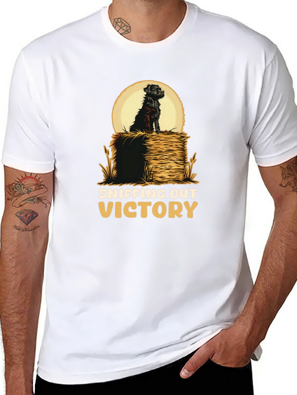Sniffing Out Victory Dog Graphic T-Shirt