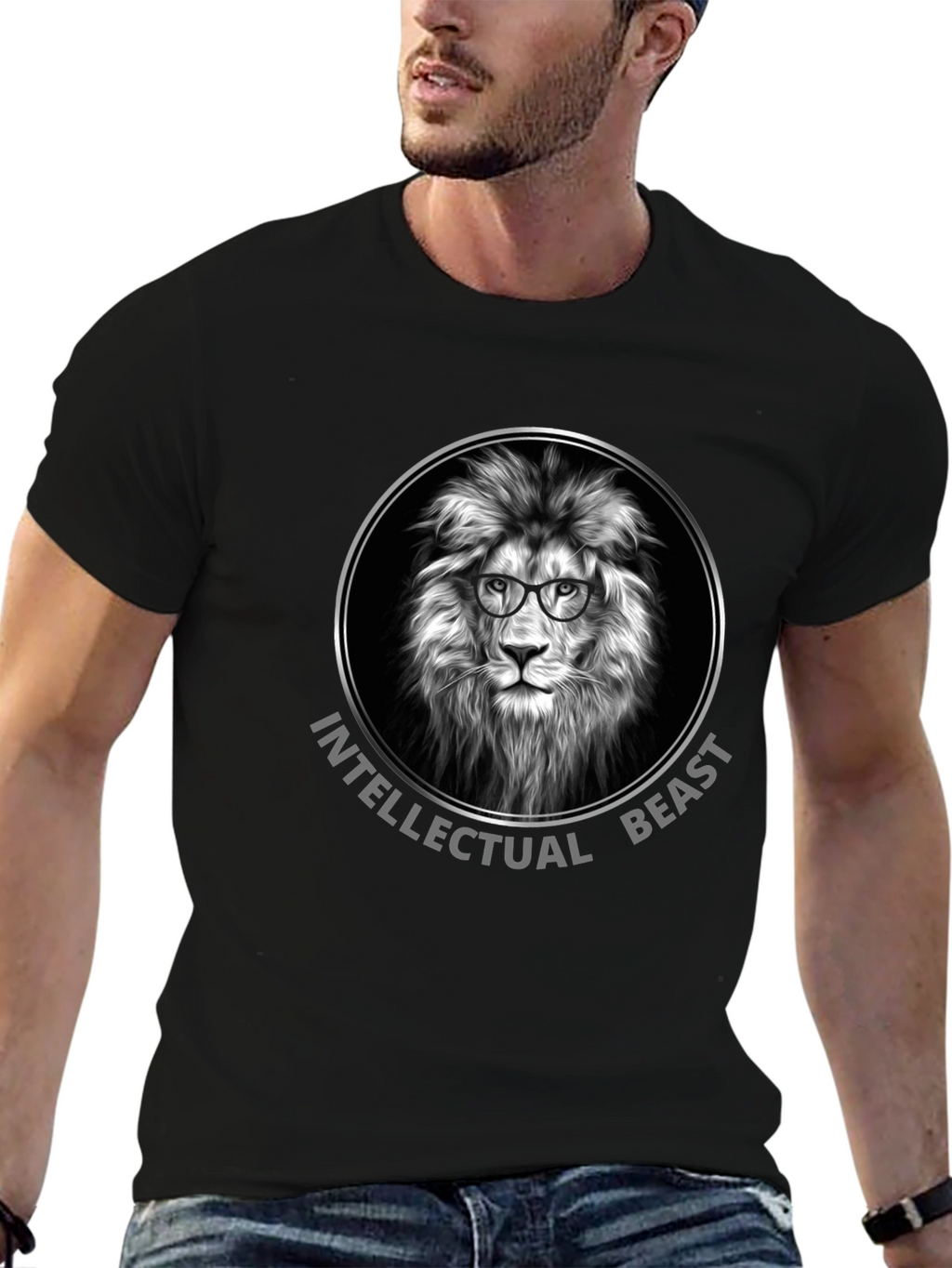 Intellectual Beast Lion Graphic Tee