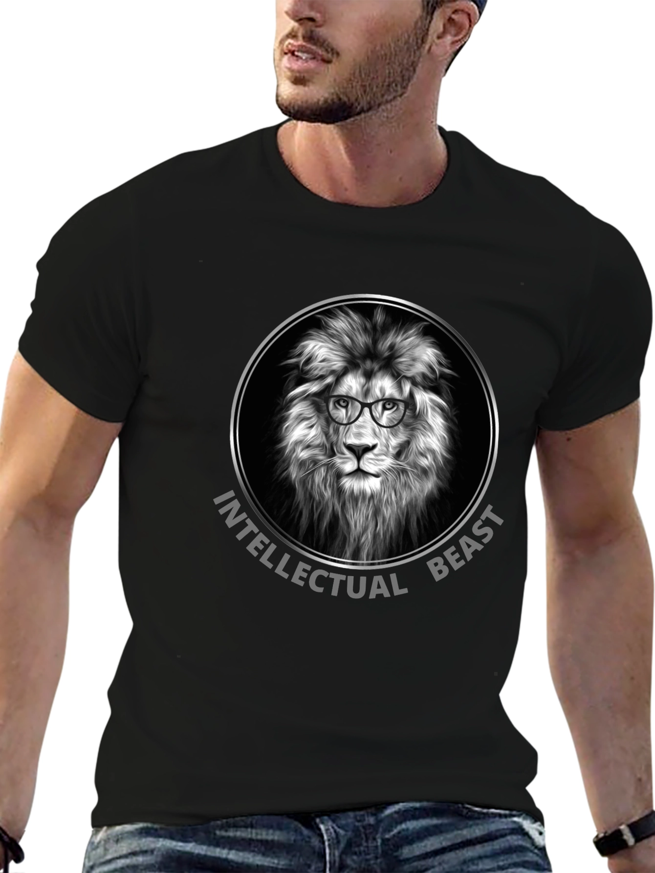 Intellectual Beast Lion Graphic Tee