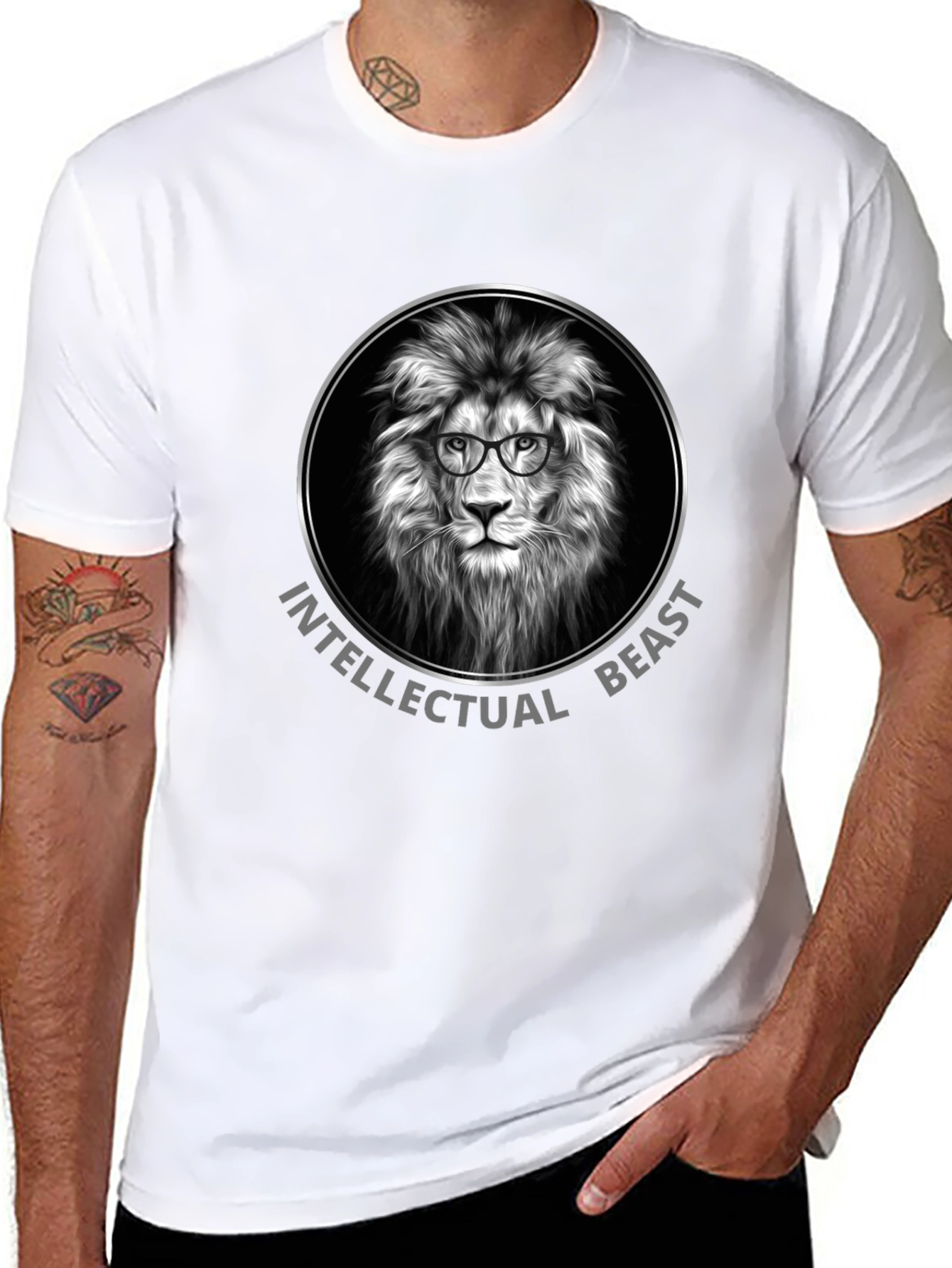 Intellectual Beast Lion Graphic Tee