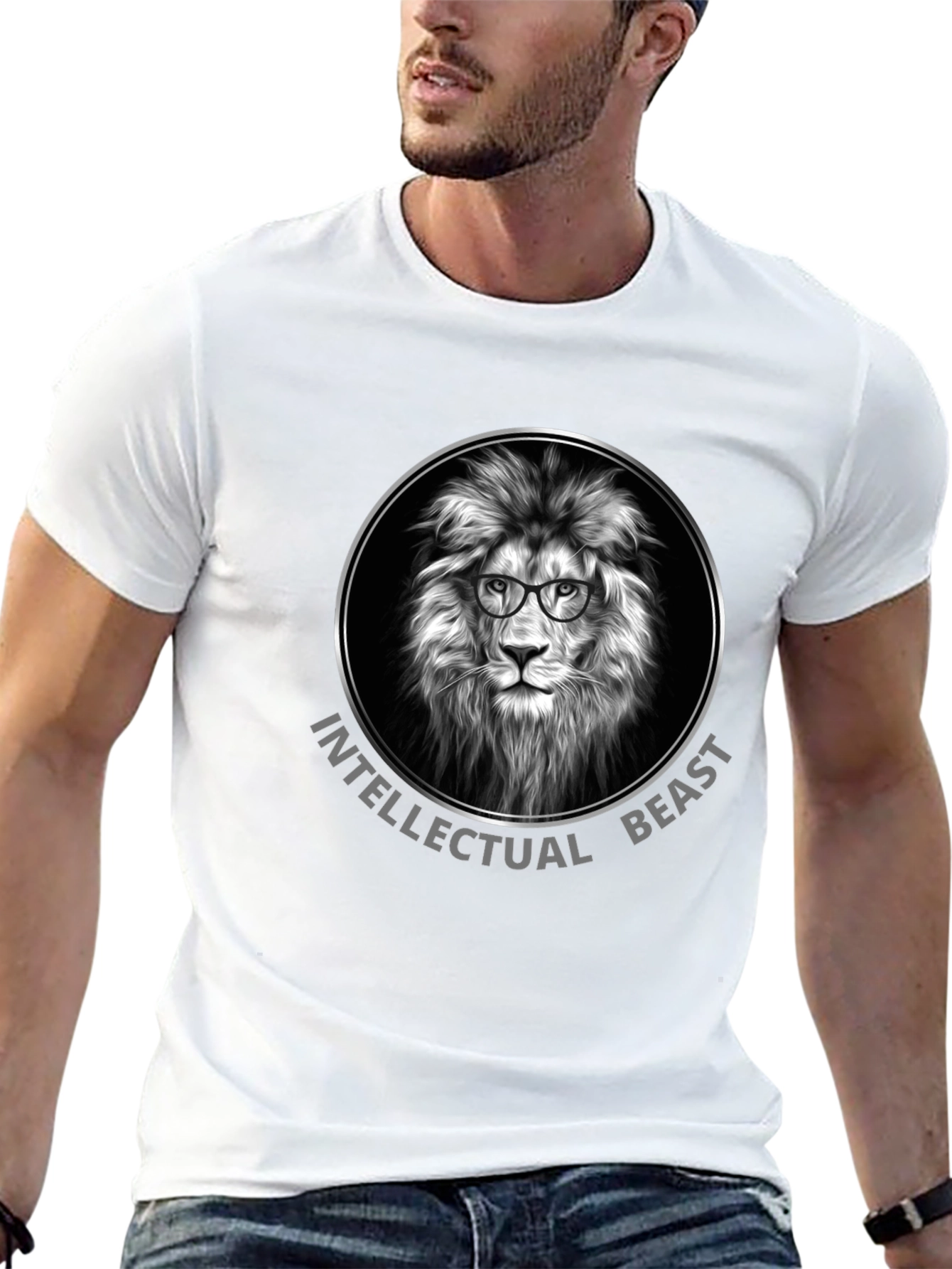 Intellectual Beast Lion Graphic Tee