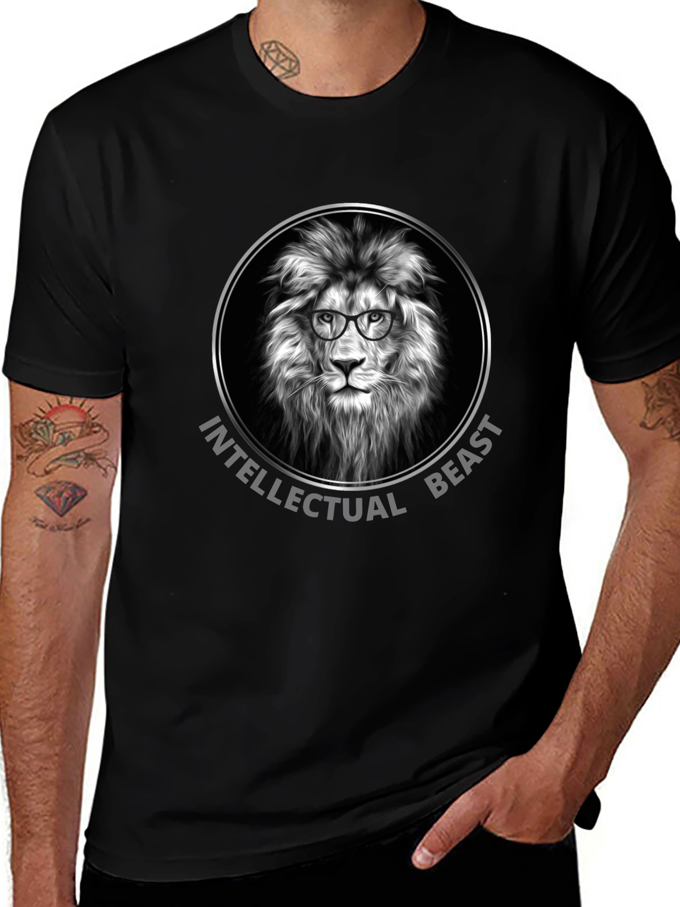 Intellectual Beast Lion Graphic Tee