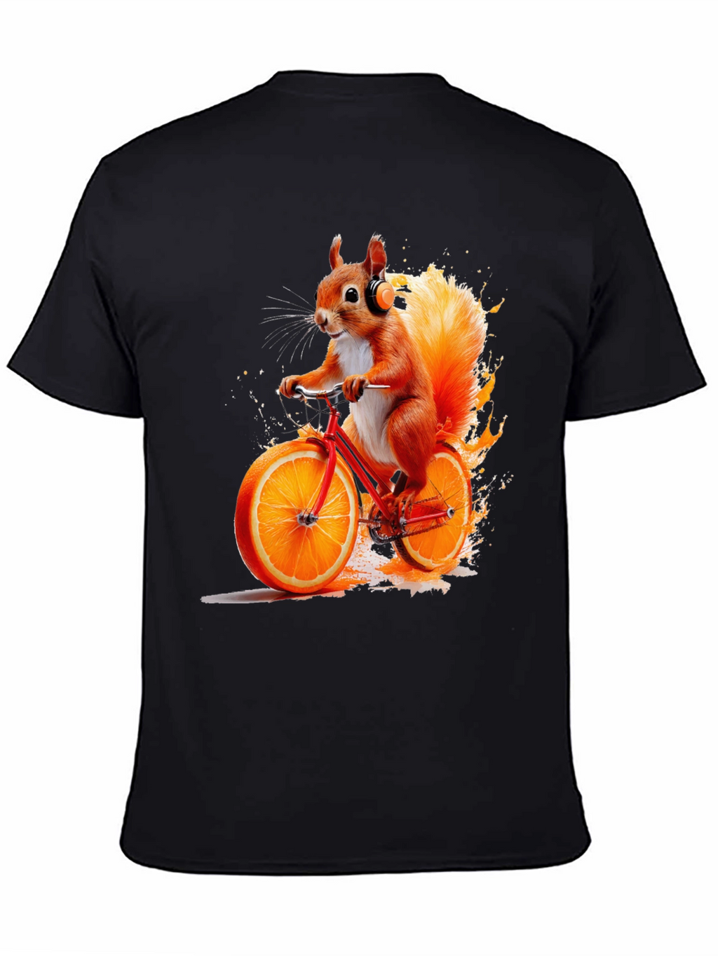 Squirrel on Orange Bike T-Shirt